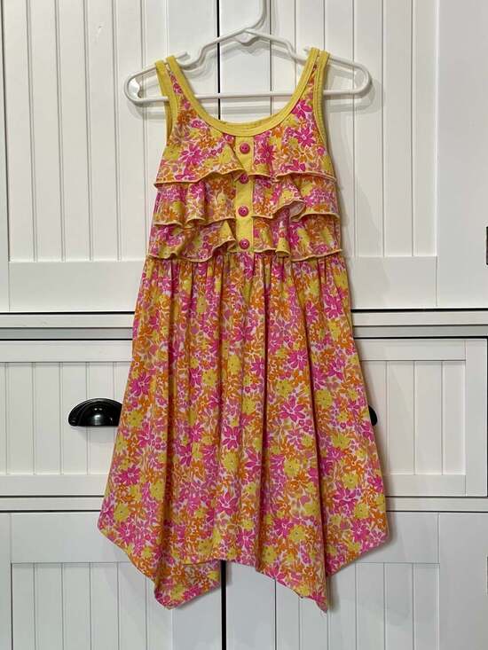 Jona Michelle Other - Jona Michelle Toddler 4T Floral Ruffle Front Tiered Dress